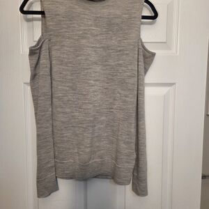 All Saints Merino Knit Top in Light Gray
